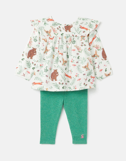 Joules Gruffalo Sophia Woven Top And Rib Legging Set