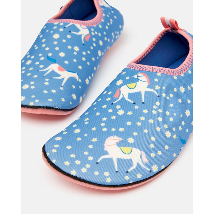 Joules Neoprene Slip On Shoes - Blue Horses Size 12