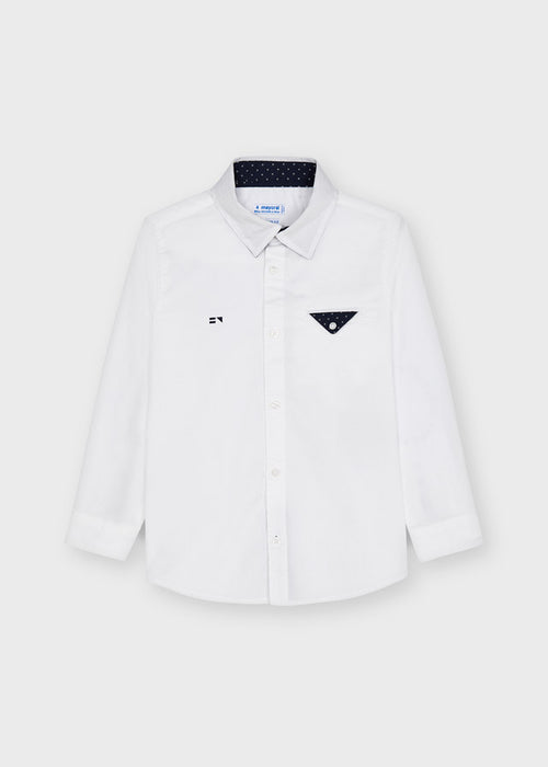 Mayoral Long Sleeve Dress Shirt - Blanco (4165-28)