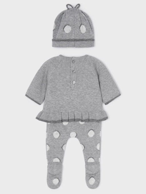 Mayoral ECOFRIENDS Knitted Leg Warmer With Hat Set - Fog 2505