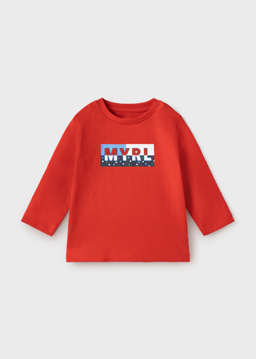 Mayoral Long Sleeve Basic T-shirt - Rojo (108-48)