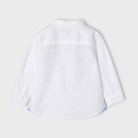 Mayoral Ecofriends Long Sleeved Bow Tie Shirt - White 2159