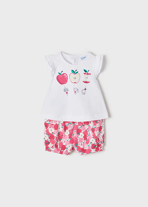 Mayoral Printed Shorts Set Baby Girl - Magenta (1244-90)