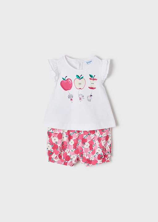 Mayoral Printed Shorts Set Baby Girl - Magenta (1244-90)