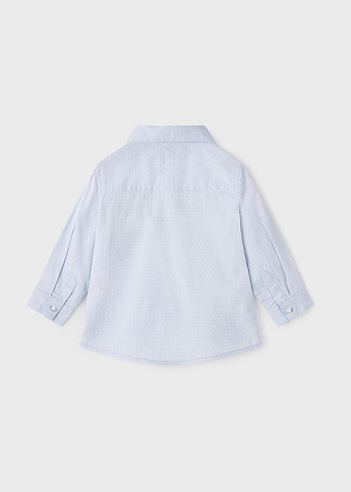 Mayoral Long Sleeve Dress Shirt with Bow Tie - Sky Blue (2149-22)