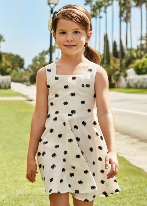 Mayoral Embroidered Dress - Polka Dot