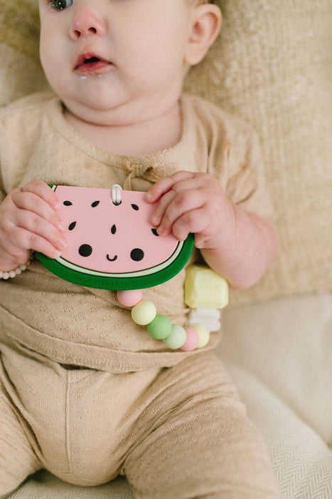 Loulou Lollipop Silicone Teether Set - Watermelon