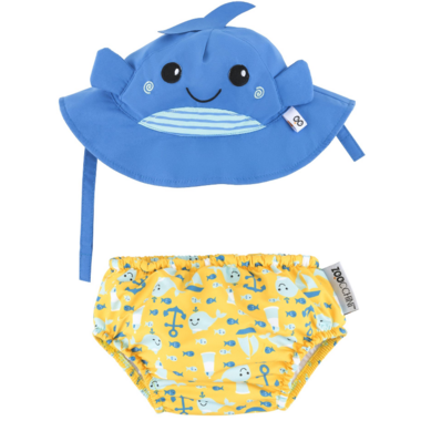 Zoocchini Swim Diaper & Sun Hat Set - Whale