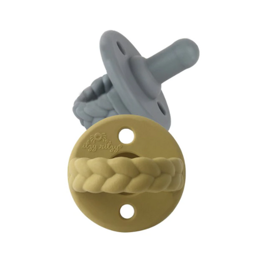 Itzy Ritzy Sweetie Soother 2pk - Mustard and Gray