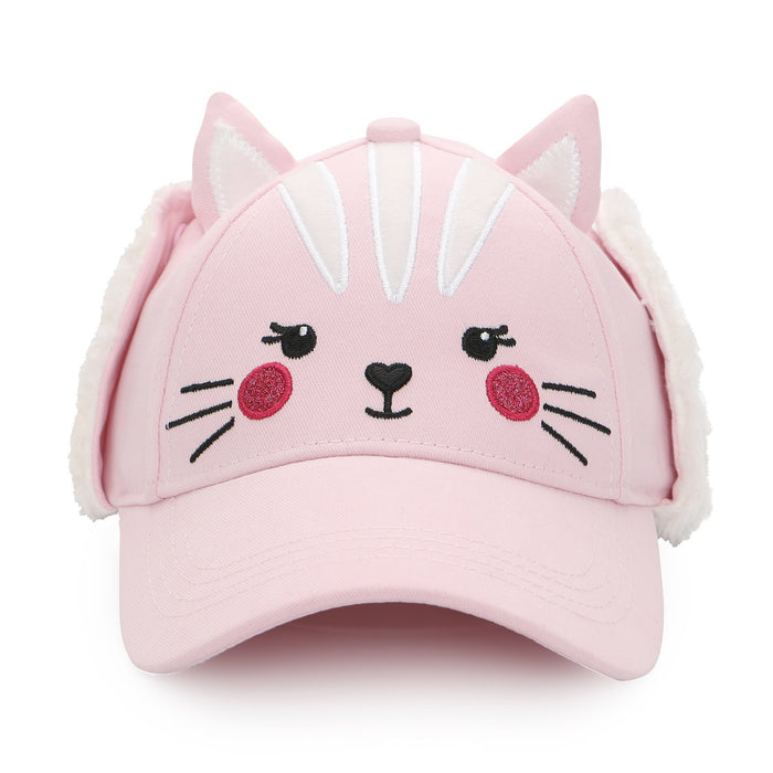 Flapjack Kids 3D Caps with Earflaps - Cat