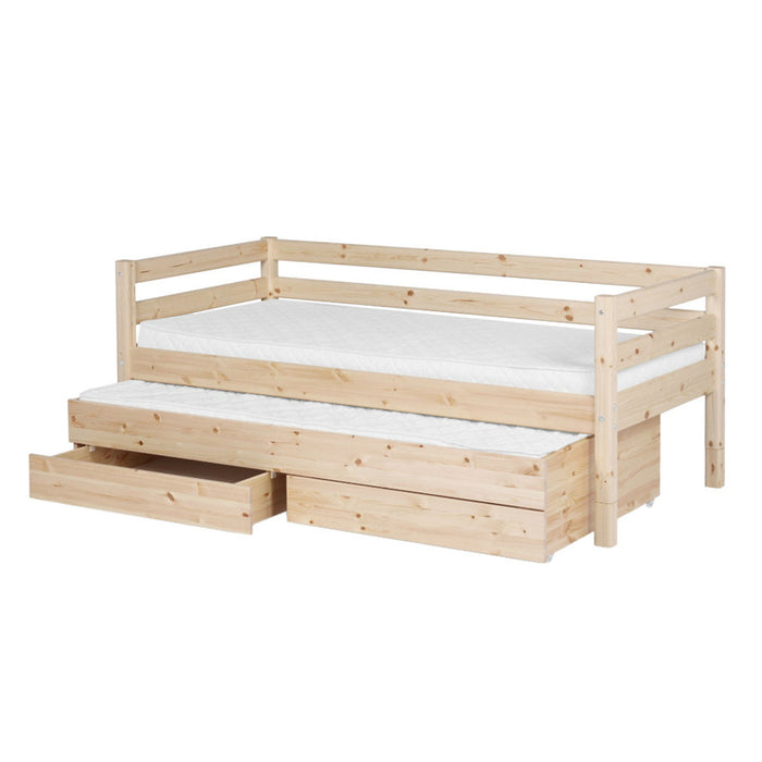 FLEXA CLASSIC Bed with Trundle Bed - Clear Lacquer (Markham In store pick-up Only)