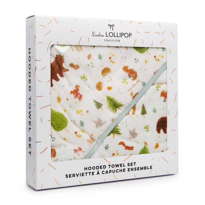 Loulou Lollipop Hooded Towel Set - Forest Friends