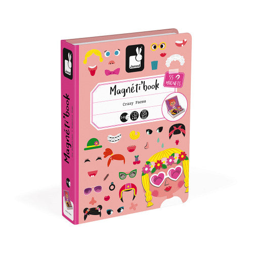 Janod Magnetibook - Girl's Crazy Faces (J02717)