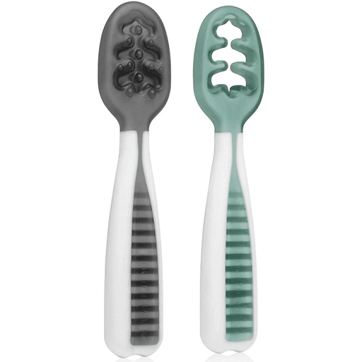 Num Num Pre-Spoon Gootensil Glasier - Green & Storm Gray