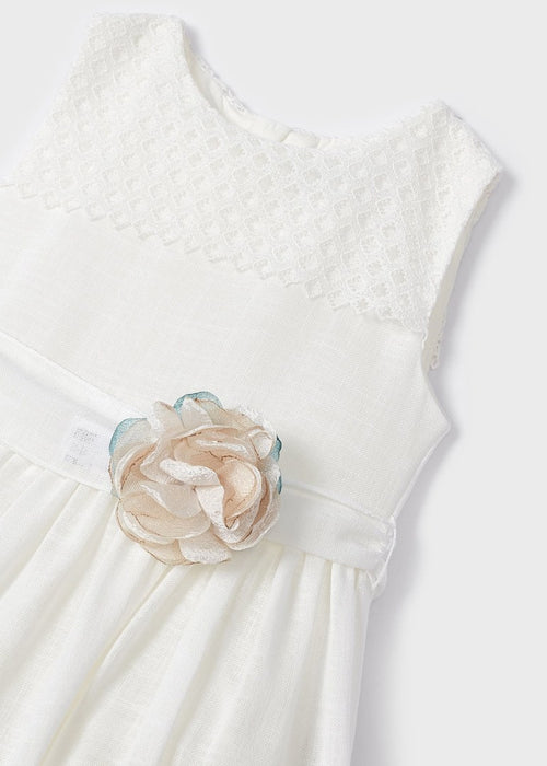 Mayoral Guipure Combined Dress - Crudo