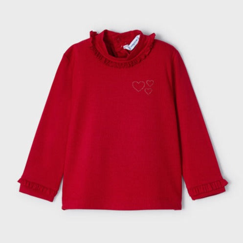 Mayoral High neck T-shirt baby Sweater - Red 2089