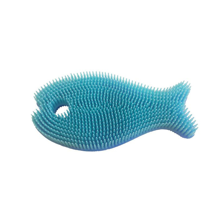 Innobaby Silicone Bath Scrub Fish - Periwinkle/Aqua - CanaBee Baby