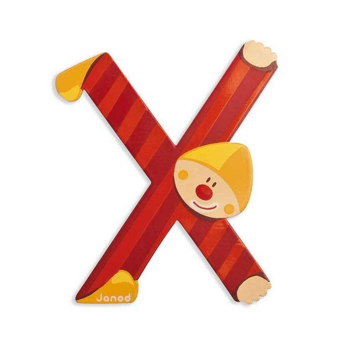 Janod Clown Wood Letters - X - CanaBee Baby