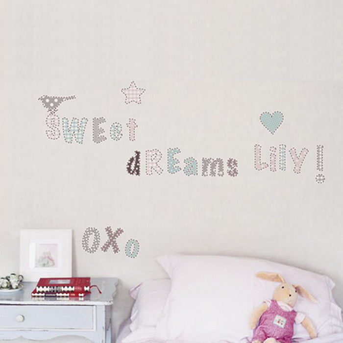 Kidslab Romantic Alphabet Wall Decals - CanaBee Baby