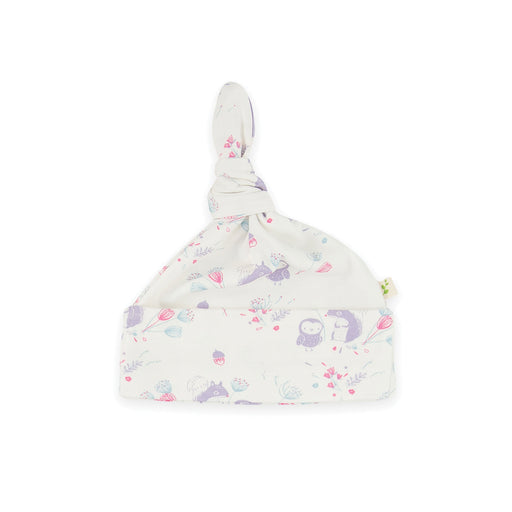 Tiny Twig Knotted Beanie Into the Woods (Squirrel Owl)