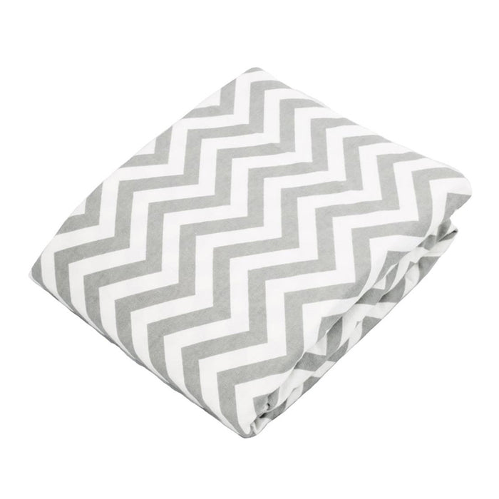 Kushies Fitted Crib Sheet Grey Chevron