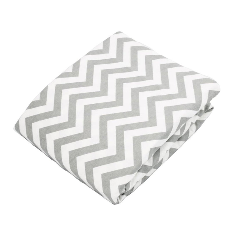 Kushies Fitted Crib Sheet Grey Chevron