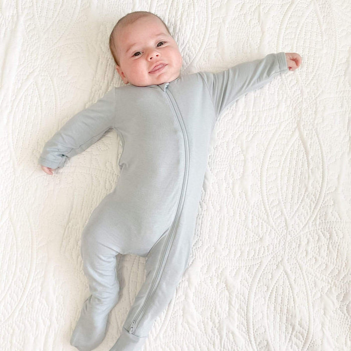 Kyte Baby Zippered Footie - Fog