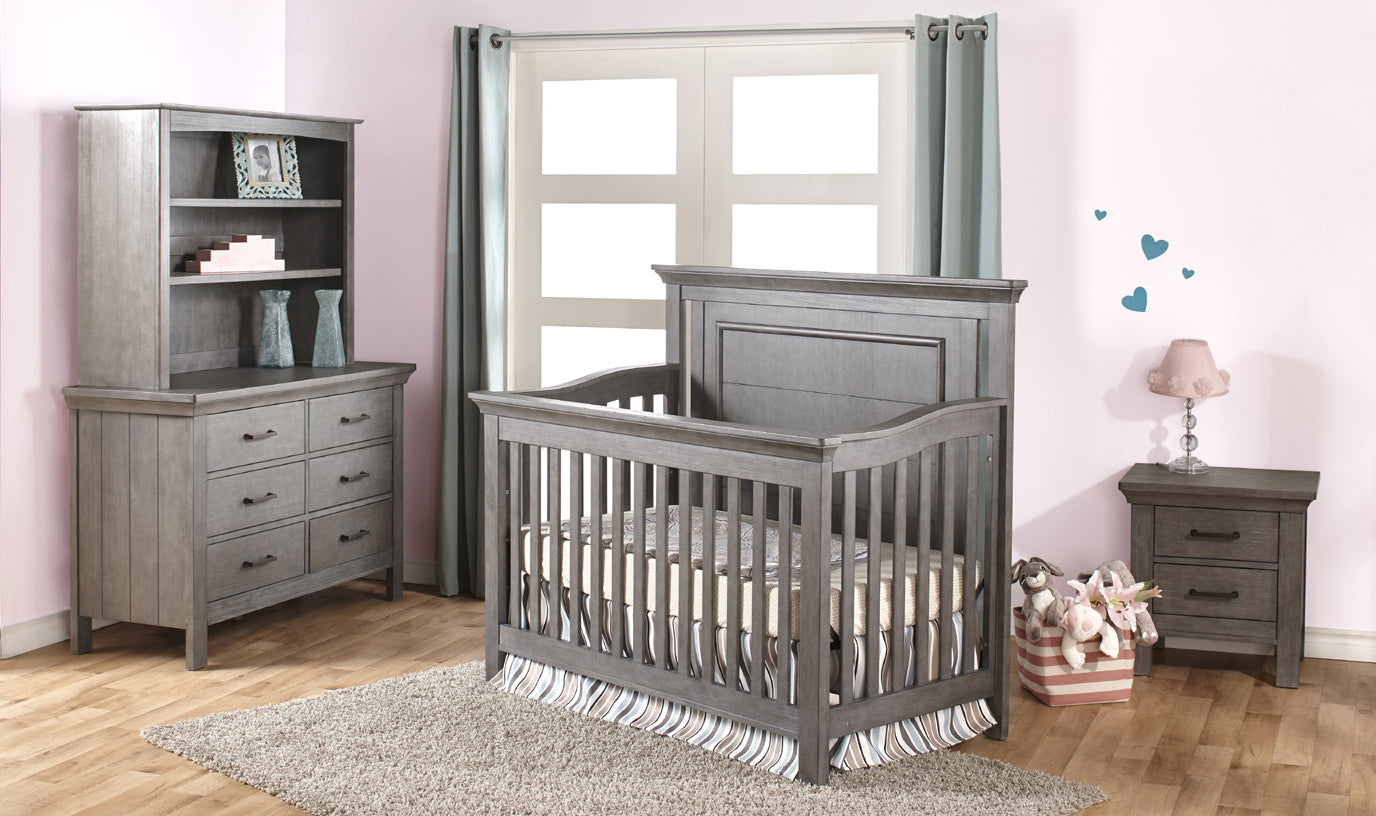 Pali Como Flat Top Forever Crib (Distressed Granite)