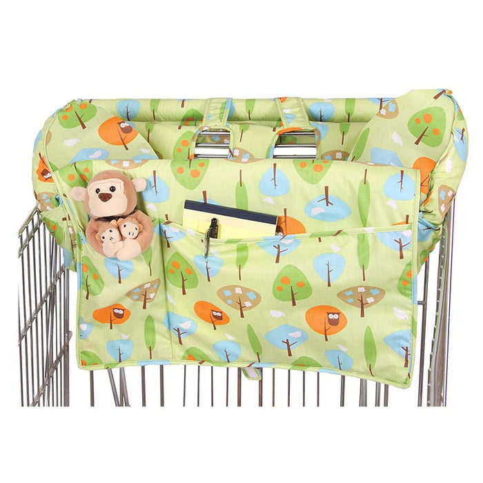 Leachco Prop'r Shopper Body Hugging Cart Cover  - Green Forest Frolic