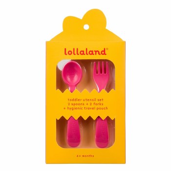 Lollaland Toddler Utensil 5pc Set - Pink