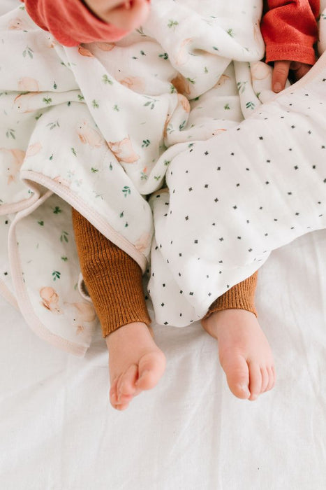 Loulou Lollipop Muslin Quilt Blanket - Bunny Meadow