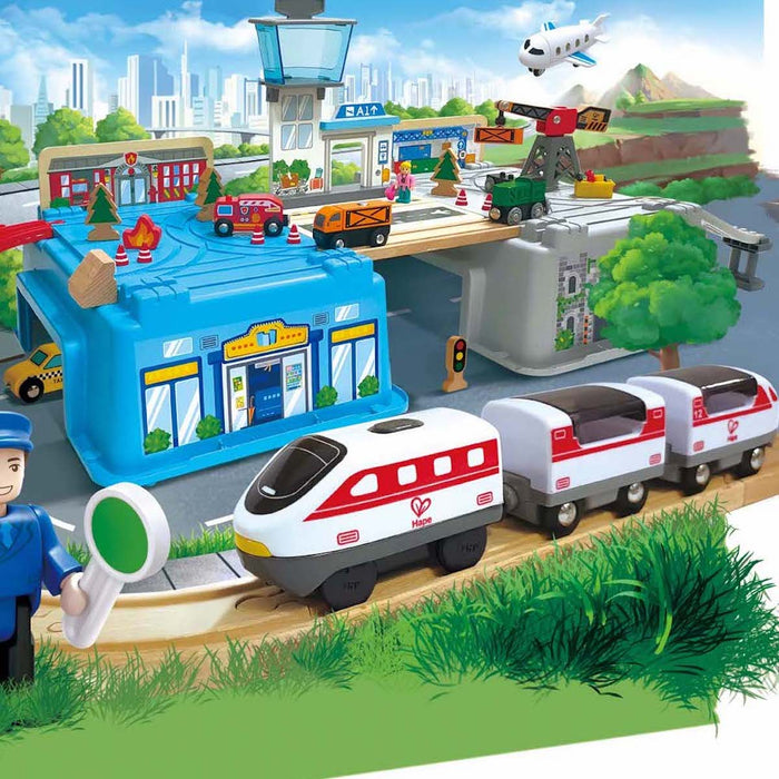 Hape Mega Metropolis Train Bucket Set E3773