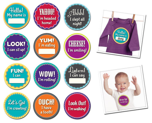 Sticky Bellies Milestone Stickers - Milestone Momentos: Baby's Firsts