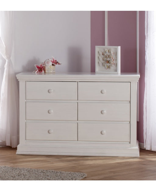 Pali 2101S Modena Forever Crib w/panel insert + Double Dresser (Vintage White)