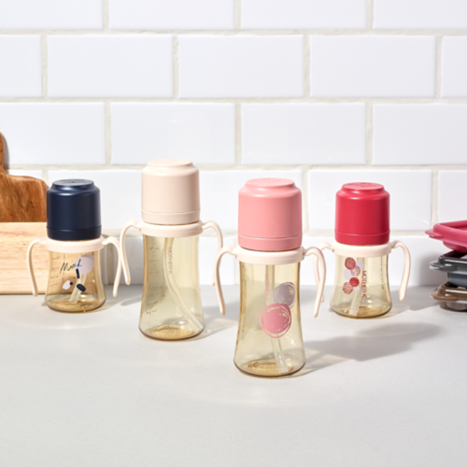 Mother-K PPSU Straw Cup 300ml - Navy