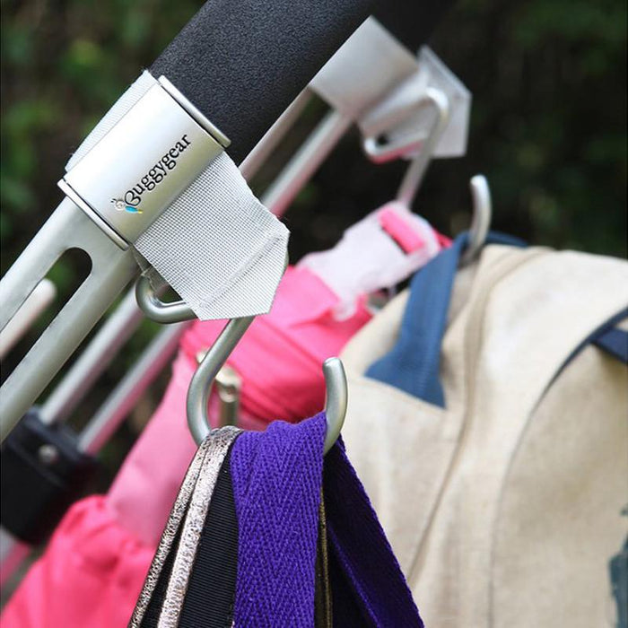 Nikiani Buggygear Boutique Buggy Hooks 2pk - Platinum - CanaBee Baby
