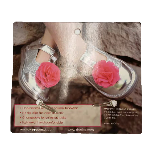 Wee Squeak Clips for Shoes & Hair - White