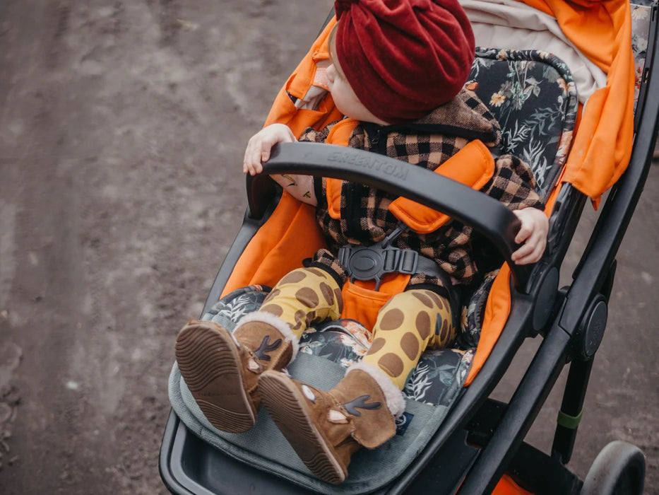 La Millou Jersey Stroller Pad - Moonlight Swan/Velvet Powder Pink