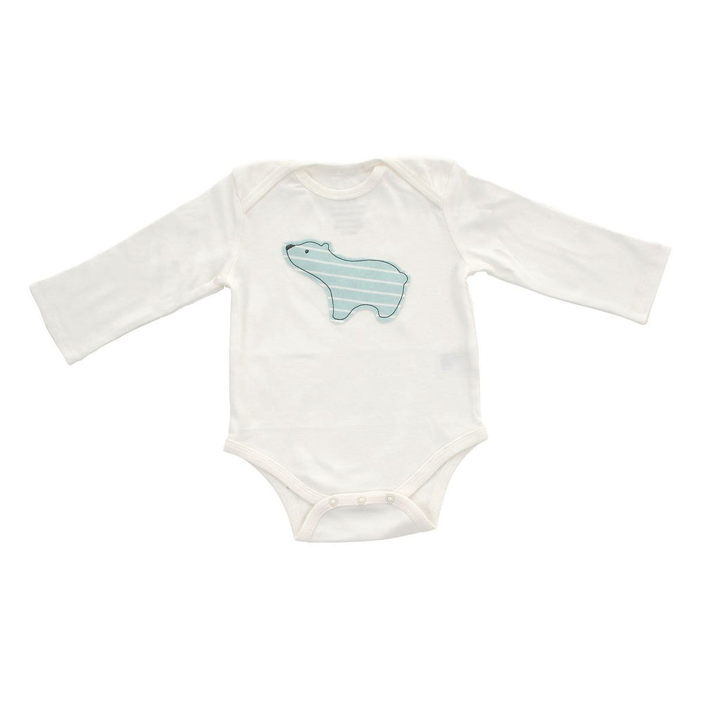 Silkberry Baby - Sweet Nature Organic Cotton Oneesie - Arctic Blue/Bear (CN8001)