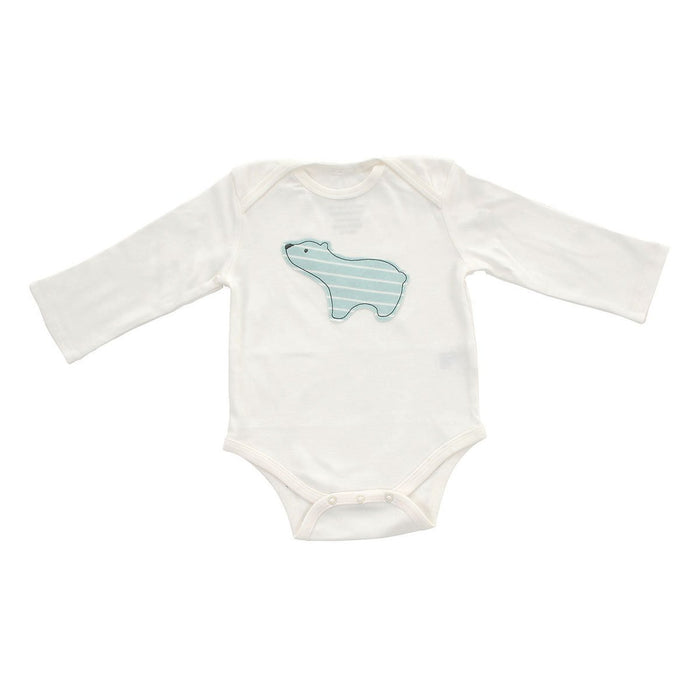 Silkberry Baby - Sweet Nature Organic Cotton Oneesie - Arctic Blue/Bear (CN8001)