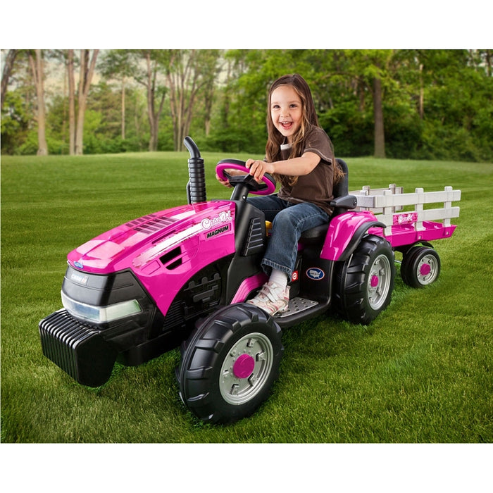 Peg Perego Case IH Magnum Tractor & Trailer - Pink IGOR0067 (MARKHAM STORE PICK-UP ONLY)