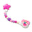 Petite Creations Pink Star Silicone Pacificer Holder