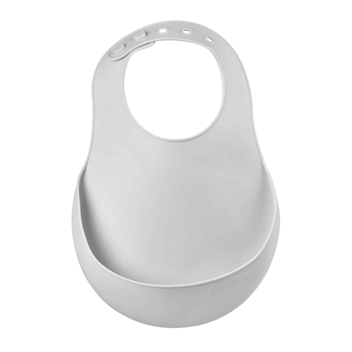 Beaba Silicone Bib - Cloud/Grey