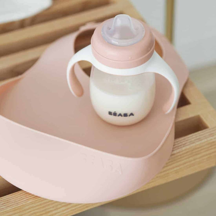 Beaba Silicone Bib - Rose/Pink