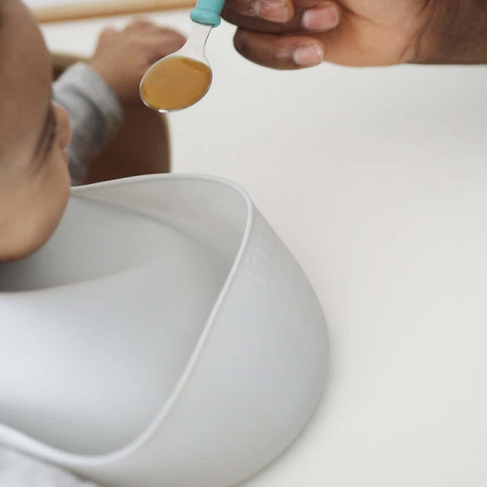 Beaba Silicone Bib - Cloud/Grey