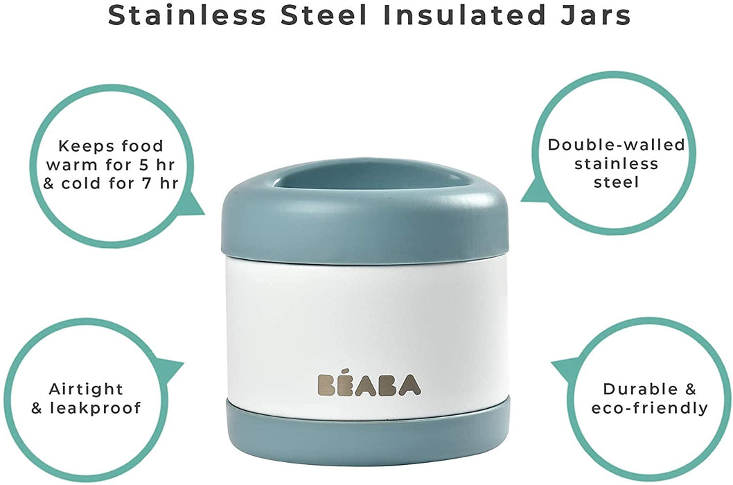 Beaba Stainless Steel Insulated Jar 16oz - Pink