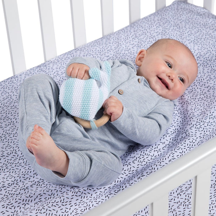 Manhattan Toy Knit Rattle Whale