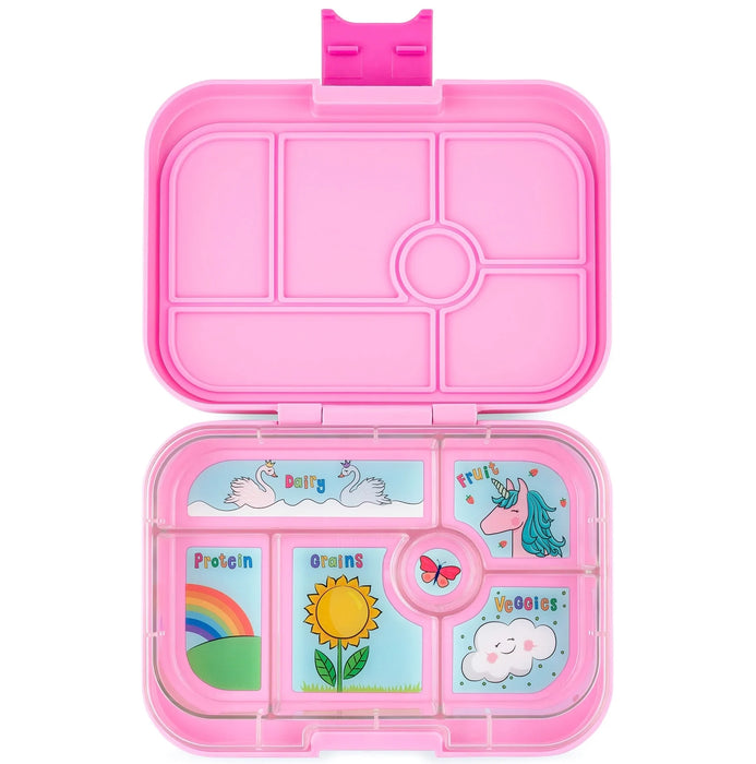 Yumbox Original 6 Compartment Leakproof Bento Box - Power Pink & Unicorn