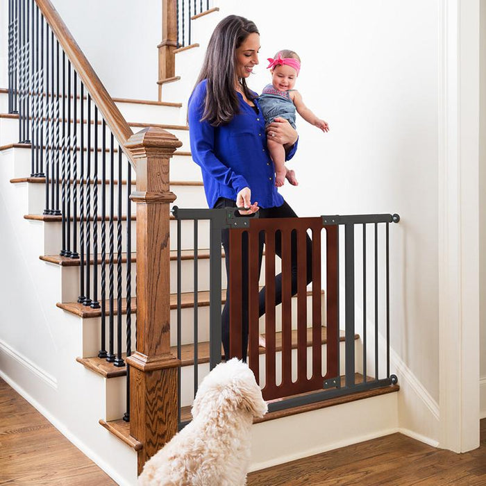 Qdos Spectrum Pressure Mounted Gate - Mahogany - CanaBee Baby