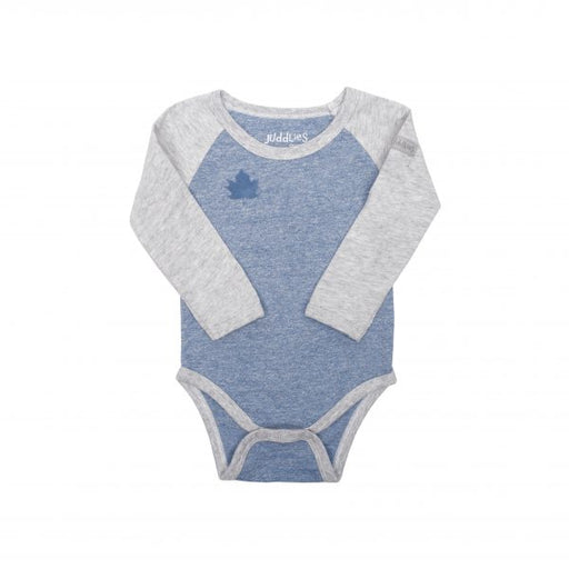 Juddlies Organic Raglan Long Sleeve Body Tee - Denim Blue (JL1139)
